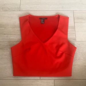 Red fitted crop top